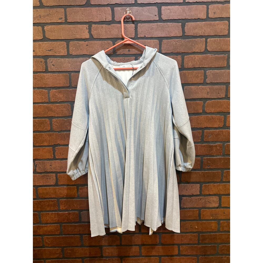 Zara Girls' Gray Pleated Mini Dress - Size 11-12 - NWOT Stylish, chic, comfy